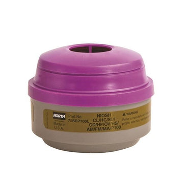 Honeywell N-Series Cartridges, Defender Multi-Contaminant/P100, 2/Pkg